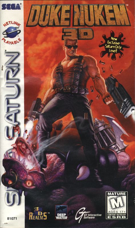 Duke Nukem 3D box art for Sega Saturn